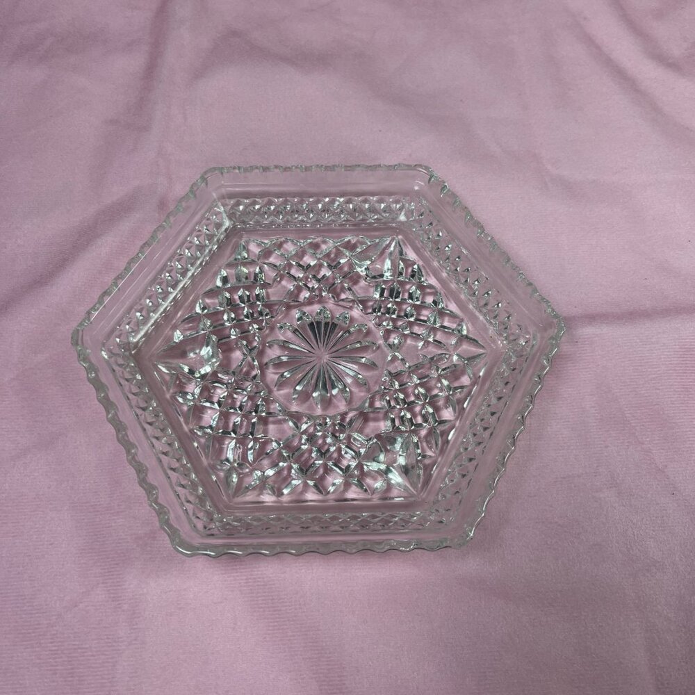 Vintage Wexford Hexagonal Footed Plate.